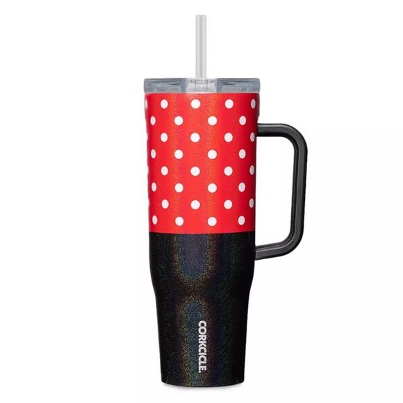 Minnie Mouse Polka Dot Stainless Steel Cruiser Cup with Straw by Corkcicle - Picture 1 of 2